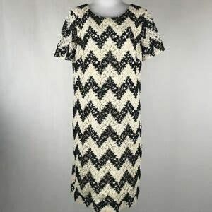 Talbots petite 6P chevron lace dress